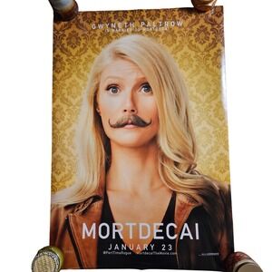 Mortdecai 2015 Original Movie Poster 27x40 Gwyneth Paltrow Johnny Depp D/S